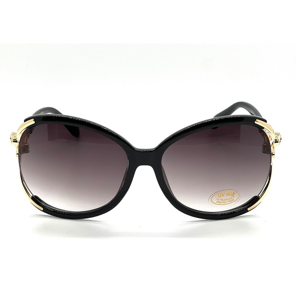 Oversized Sunglasses Women Black Gold UV Protection Outoor Street Wear Female - Picture 4 of 12